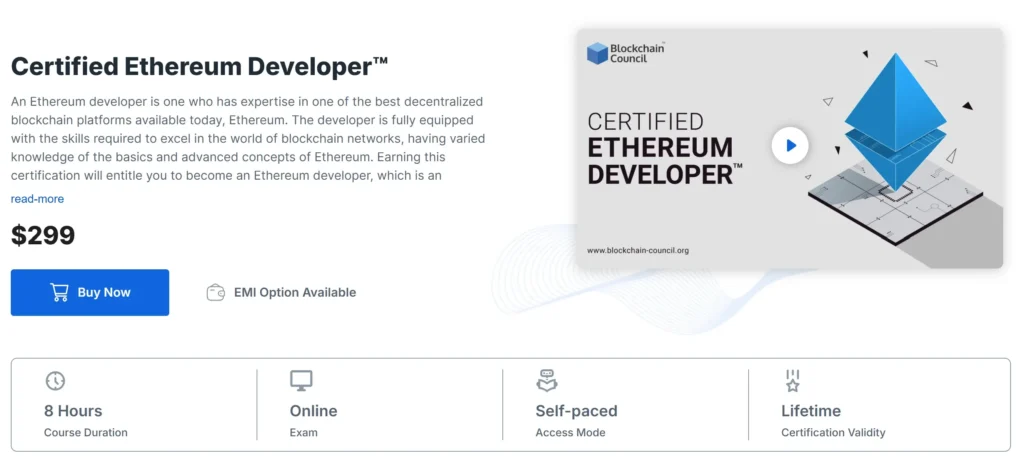 Blockchain Expert Certification - Ethereum Developer