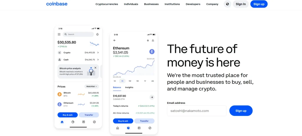 The best cryptocurrency exchange Coinbase