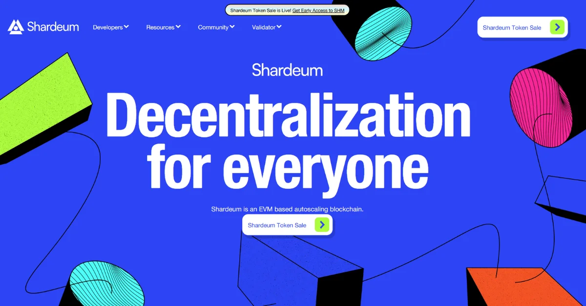 Shardeum homepage
