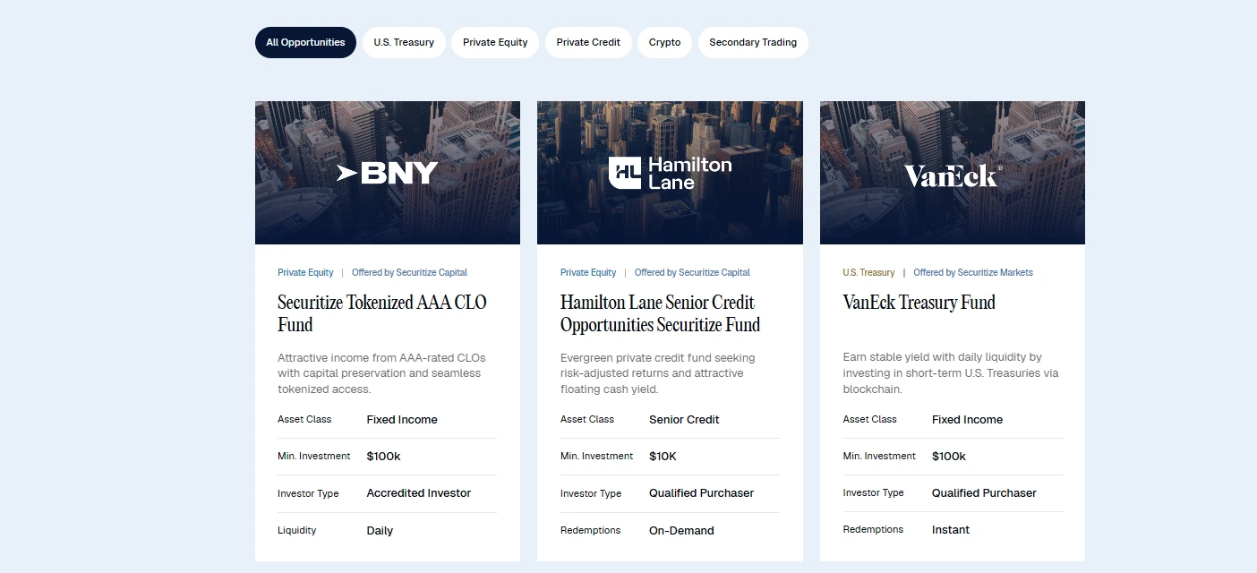 Tokenized Funds Securitize