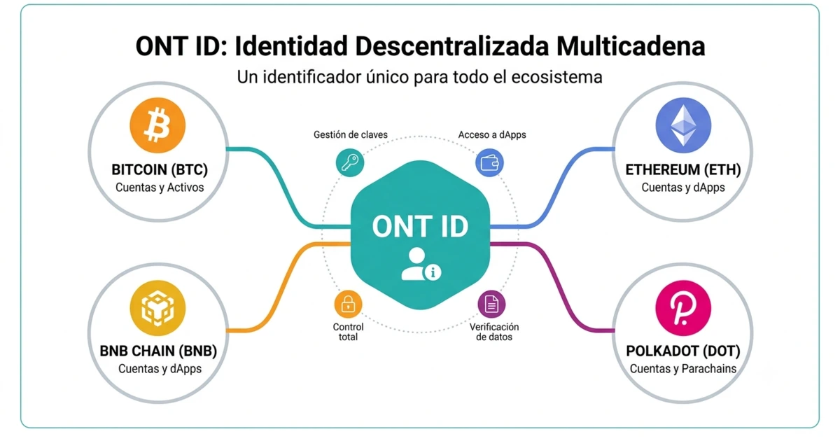 ONT ID spanning Bitcoin, Ethereum, BNB Chain, and Polkadot under one identifier