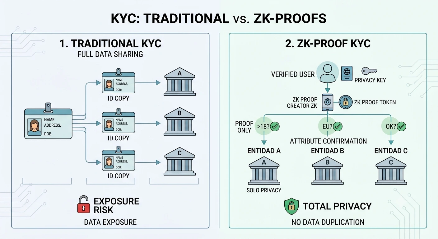 Privado ID Review - Traditional KYC vs. zk-proof KYC