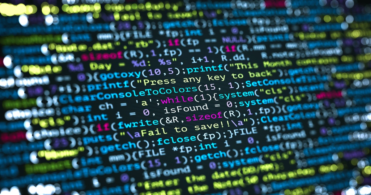 illustation of software development code