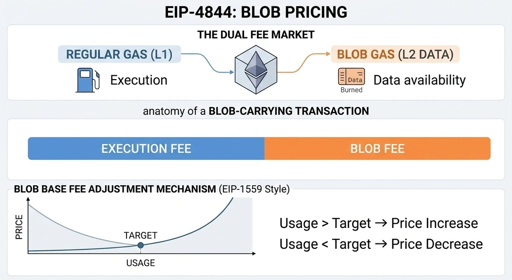 Blob pricing mechanism
