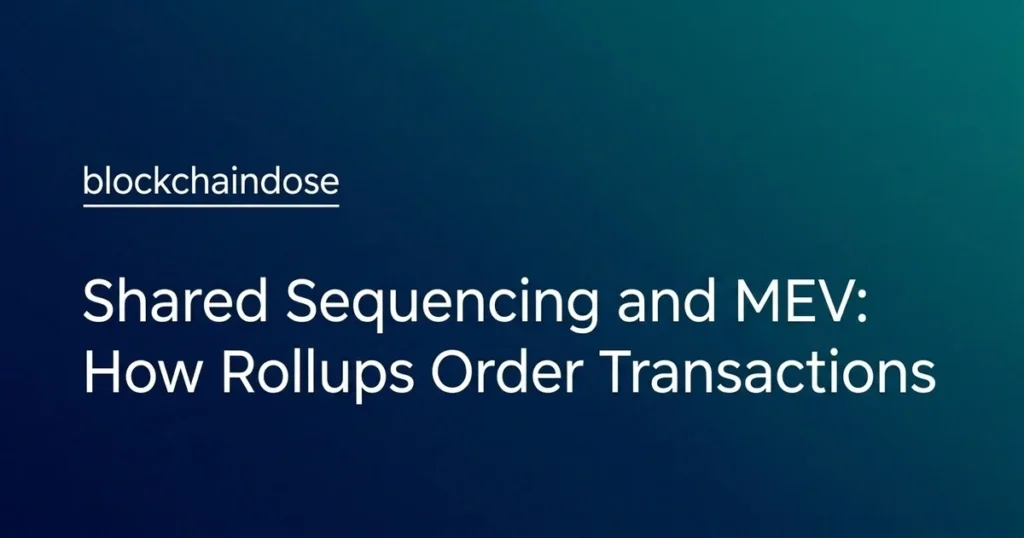 Shared Sequencing and MEV: How Rollups Order Transactions